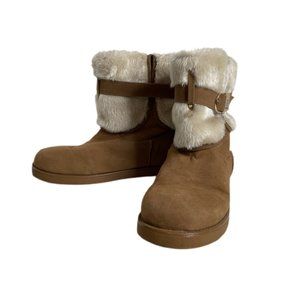 G By Guess Faux Fur/Suede Winter Snow Boots Women's 10M Tan/Light Brown